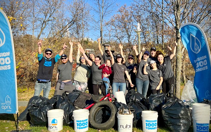 Our Sherbrooke colleagues clean up 533 pounds of waste material